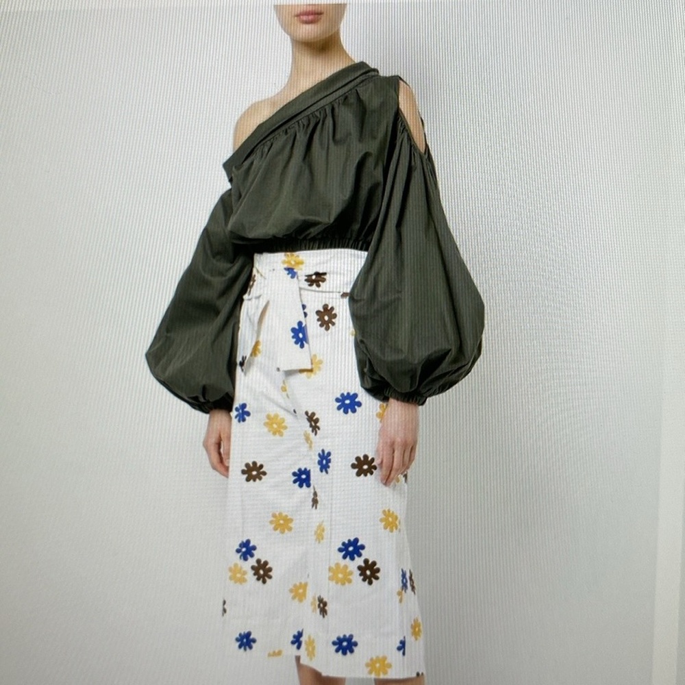 Silvia Tcherassi off shoulder Ruched Blouse